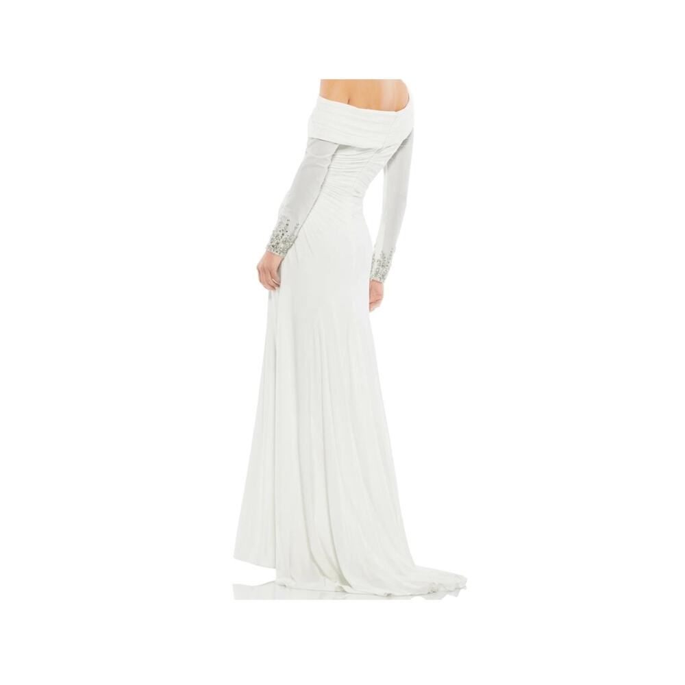 Elegant Mac Duggal Jeweled Cuff Asymmetrical Evening Gown - Picture 3 of 16